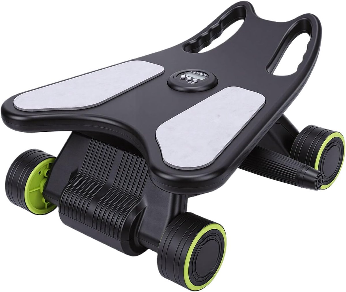 Buikspierwiel Trainer - Ab Wheel Roller - Core Training - Automatische Terugslag Hulp - Tot 150 kg - Zwart