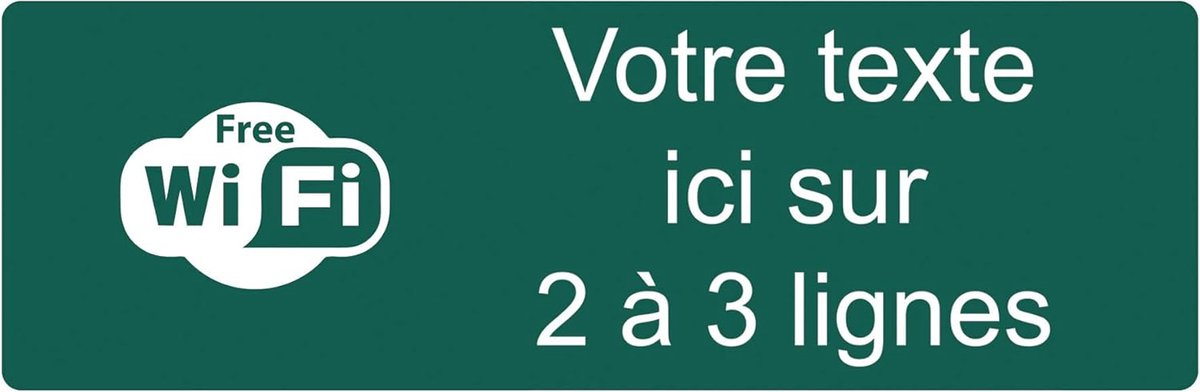 Naambord Huis - Gepersonaliseerd Bord - Welkom Bezoekers - Gratis WiFi Tekst - 30 x 10 cm - Donkergroen