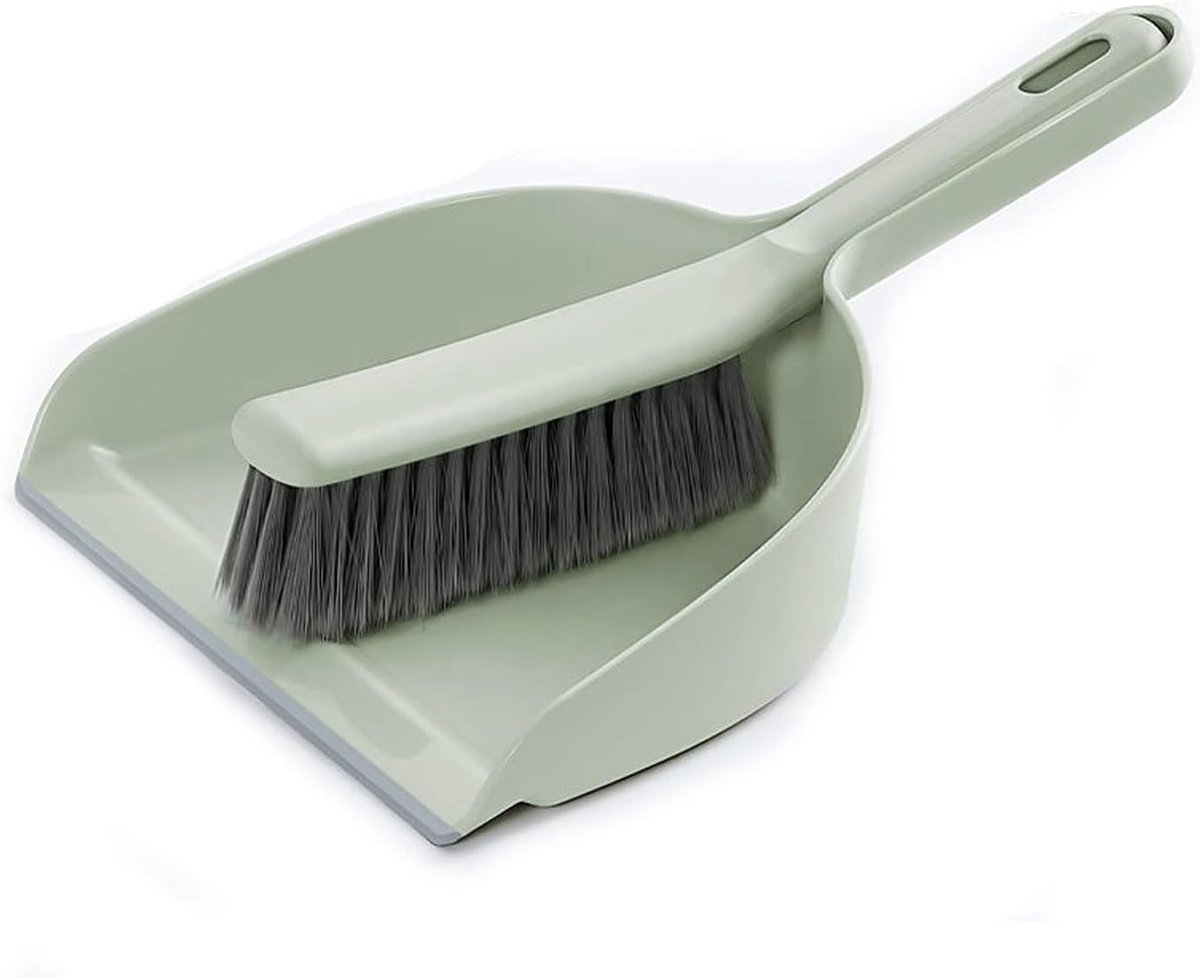 Mini stofpan borstel - Reinigingsset - Bureau schoonmaken - Compact ontwerp - Niet gespecificeerd - Groen