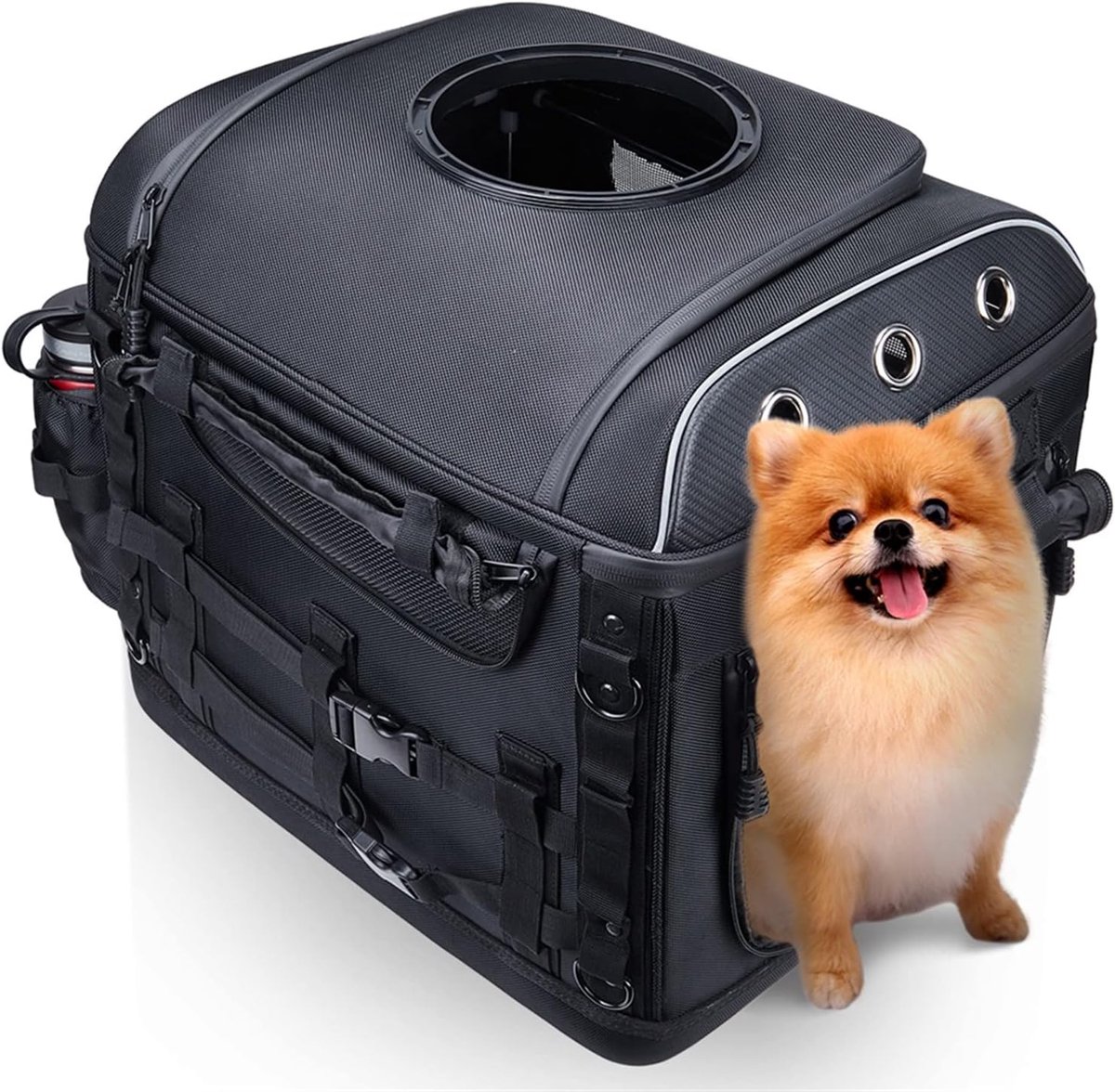 Motor zadeltas - Bagage tas - Motor bagage - Met passagiersstoel - 5183 Liter - Zwart