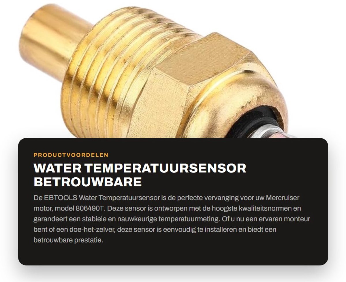 Dailygoods- Koelsensor Pre-gecontroleerd - Temperatuursensor - Water Temperatuursensor - Hoge Betrouwbaarheid - Eenvoudige Installatie - Duurzaam Materiaal