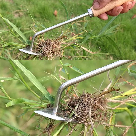 Onkruidsteker - Voegenreiniger Krabber - Tuin Onderhouden - Verlengde Steel - Compact Ontwerp - Zilverkleurig — afbeelding 2
