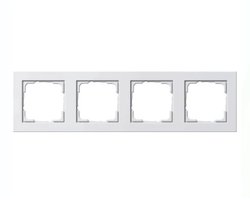 Gira E2 Afdekraam 4-voudig - Zuiver Wit Glanzend (RAL 9010) - Schakelmateriaal - 021429 - E2FT3