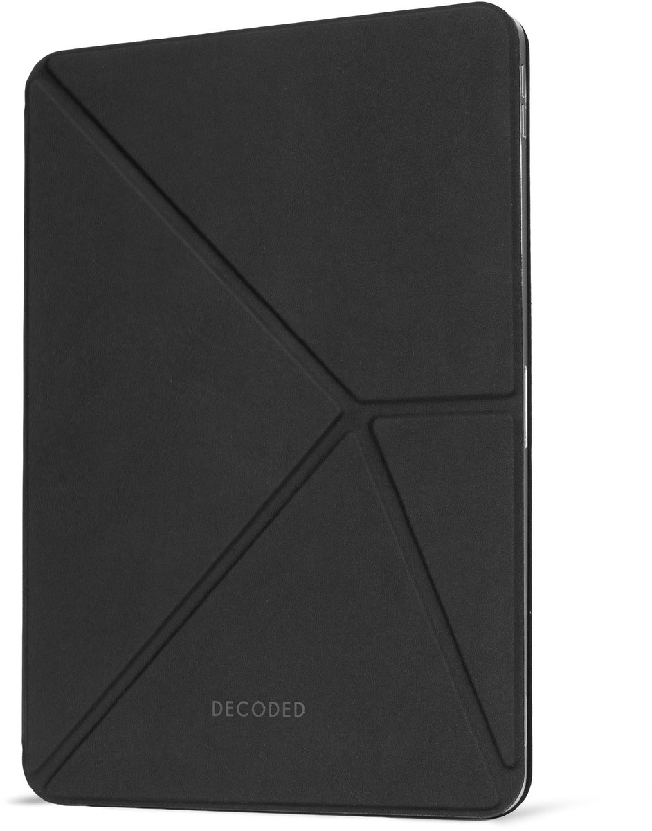 DECODED Siliconen Slim Folio Case voor iPad Air 11 Inch - Beschermhoes met Standfunctie, Auto Wake/Sleep, Magneetsluiting en Microvezel Voering - Zwart