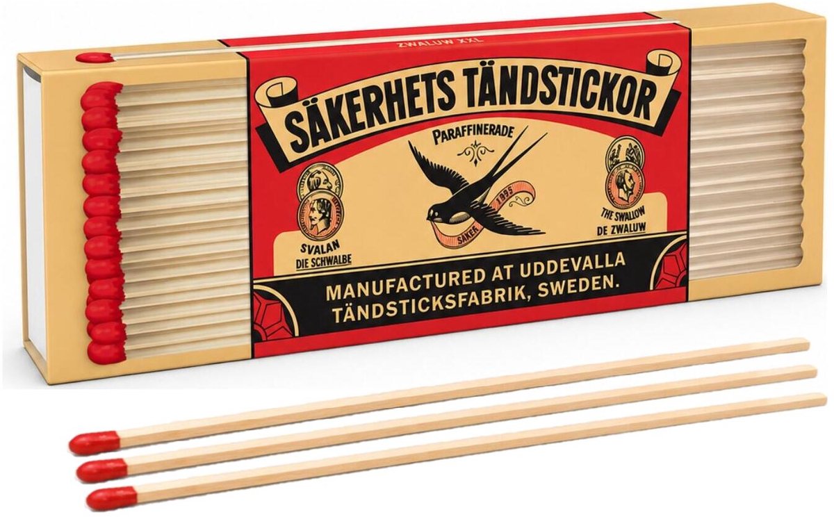 Zwaluw XXL lucifers - 40x stuks - 20 cm - aanmaaklucifers - bbq - bbq - kachel - open haard aansteken