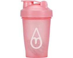 Motivai Shakebeker met Shakebal – 400ML – Klontvrij & Lekvrij – BPA-vrije Eiwit Shaker voor Fitness & Sport – Compact & Duurzaam – Roze