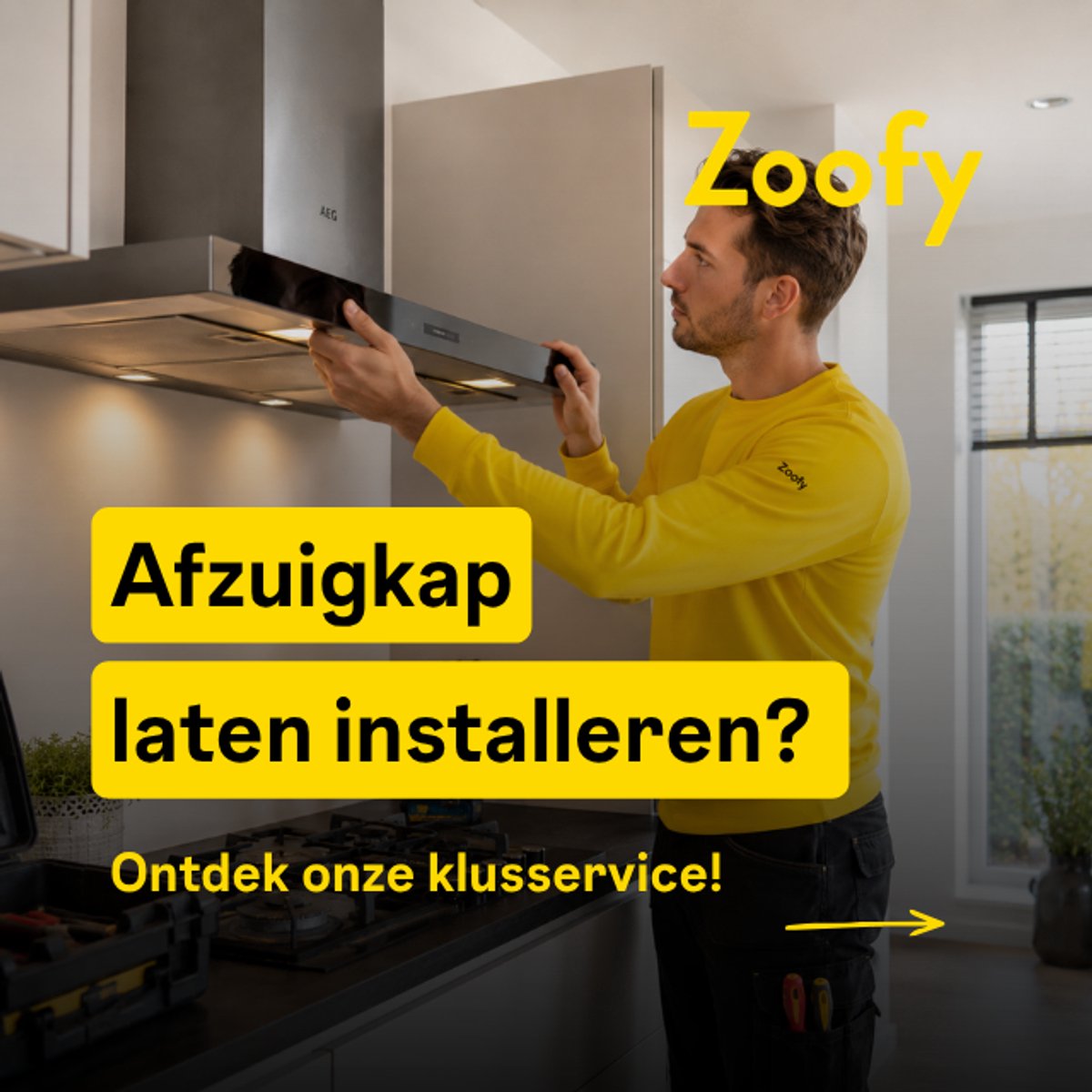 Afzuigkap laten installeren - door Zoofy in samenwerking met Bol - Installatieafspraak binnen 1 werkdag ingepland
