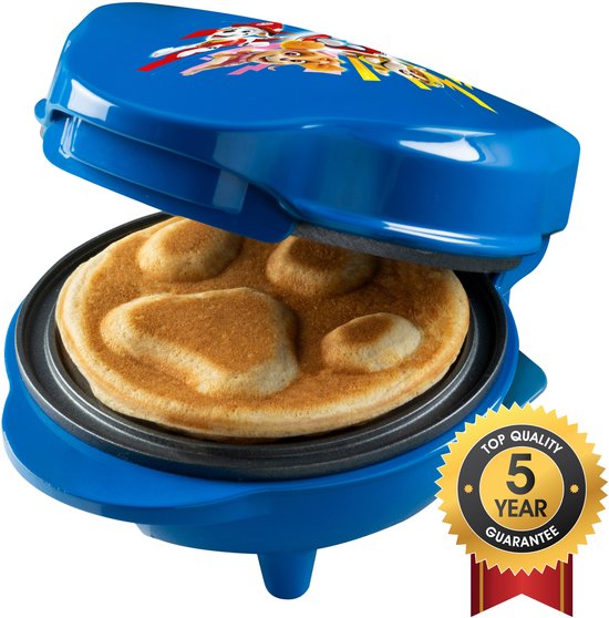 Bestron APP500B wafelijzer – Paw Patrol hondenpoot – blauw