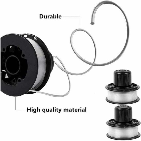 A6226 trimspoelen geschikt voor Black and Decker GL360/GL310/GL250/GL360SB trimmers, vervangende trimspoelen geschikt voor Black and Decker a6226 gl360 accugrasmaaiers, 1,6 mm, 6,0 geschikt voorer (3-pack). — afbeelding 4