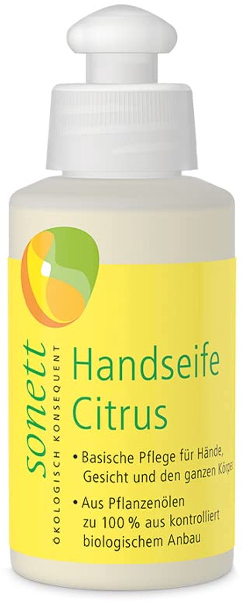 Sonett Citrus Handzeep – 120 ml – Milde Vloeibare Handzeep met Verfrissende Citrusgeur – Voor Dagelijkse Handverzorging