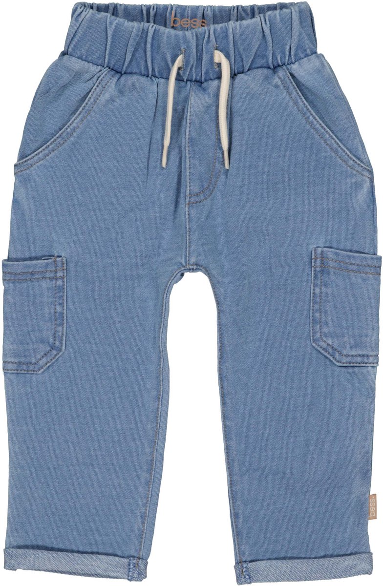 B.E.S.S. - Broek Jog Denim - Stone Wash