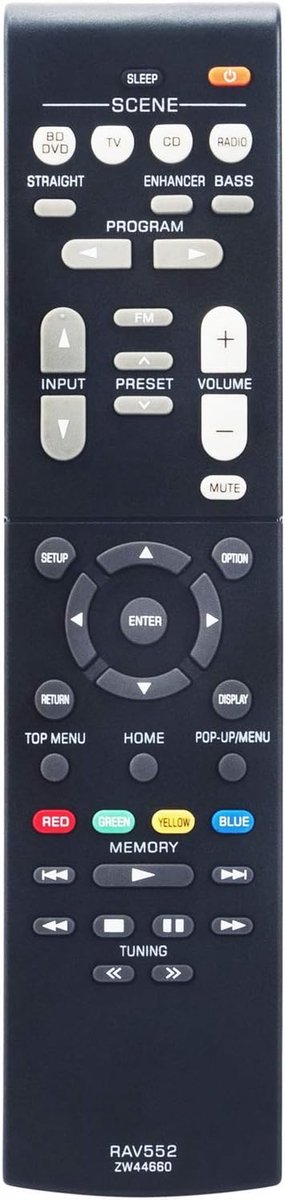 Vervangende Afstandsbediening - Universele Bediening - Home Cinema Bediening - Geen Programmering Nodig - 10 Meter Bereik - Zwart