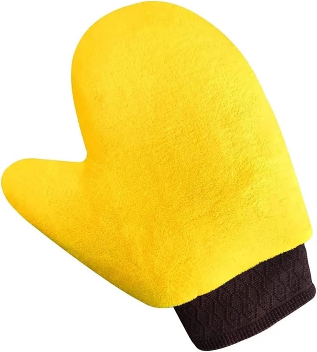 Autowashandschoenen Fleece - Dubbelzijdig Absorptie - Voertuig Reinigen - Krasvrij Wassen - 2 Stuks - Geel