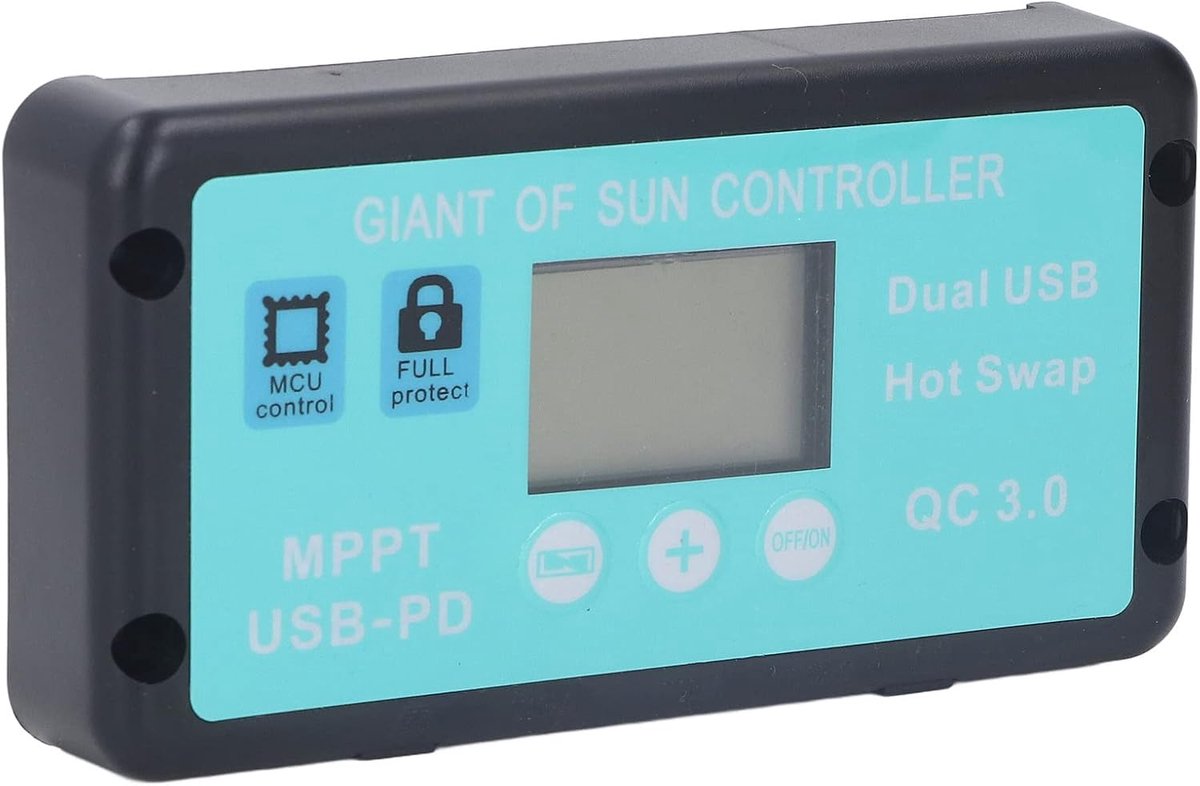 Zonnepaneel Regelaar - MPPT Controller - Off-grid Energie - Hoog Rendement Laden - 40A - Zilver