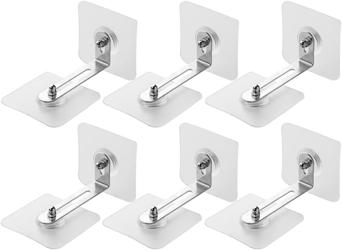 Meubelankers - Anti-tip ankers - Veiligheid thuis - Zelfklevend - 6 Stuks - Wit