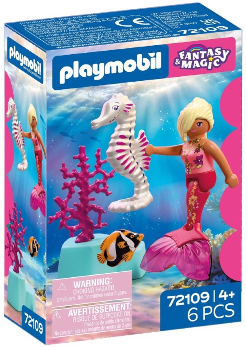 PLAYMOBIL® Zeemeermin met zeepaardje - P-72109