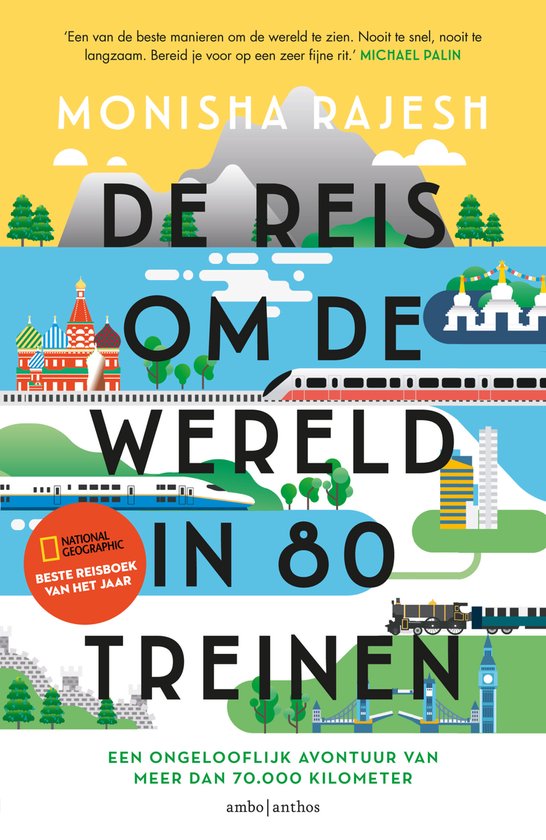 De reis om de wereld in 80 treinen - cover