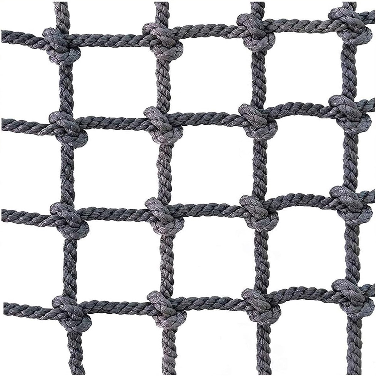 Henneptouwnet - Veiligheidsnet Klimtouw - Kinderen Klimmen - Sterk Weerbestendig Materiaal - 1 m² 10 mm - Natuurlijk