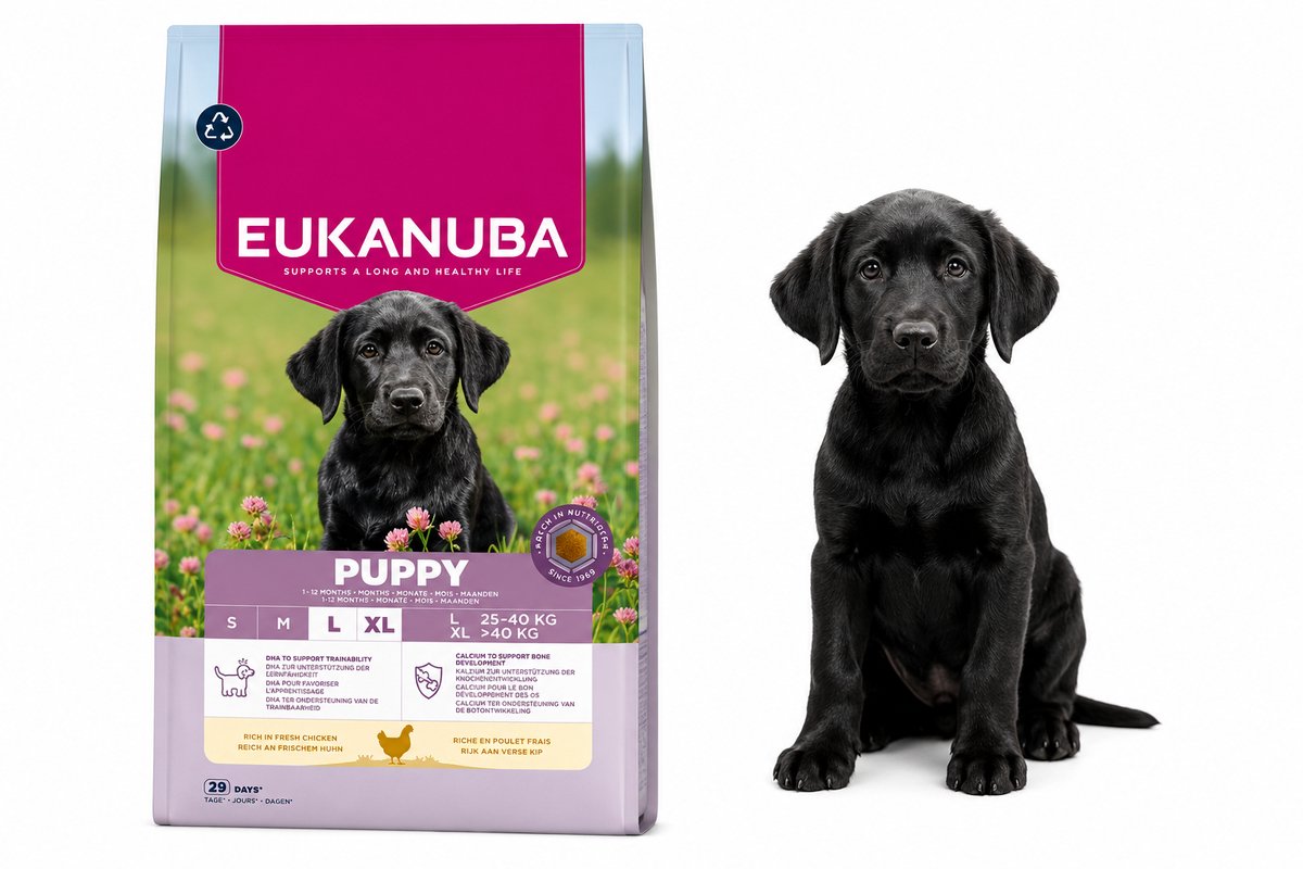 Eukanuba - Puppy - Hondenvoer - Grote Rassen - Kip - 18kg