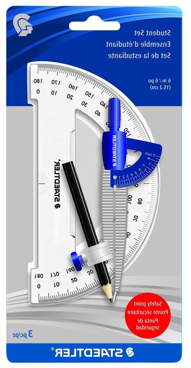 Geometrie Kompas - Tekenhulp - Cirkels Tekenen - Veiligheidspunt - 15 cm - Metaal