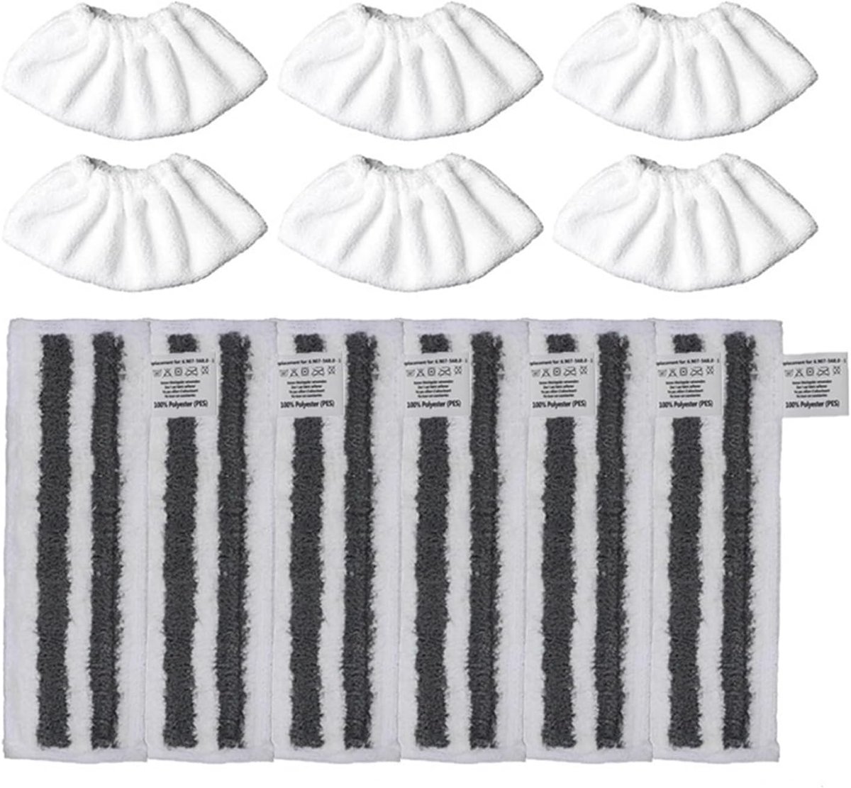Stoomreiniger Doeken - Vervangende Pads - Vloeren Reinigen - Duurzaam Microvezel - Set van 8 - One Color