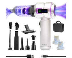 Auto stofzuiger draadloos - Handstofzuiger - Mini Stofzuiger - Stofzuiger Auto - Led scherm - Incl. Blaasfunctie, opzetstukjes en reiskoffertje