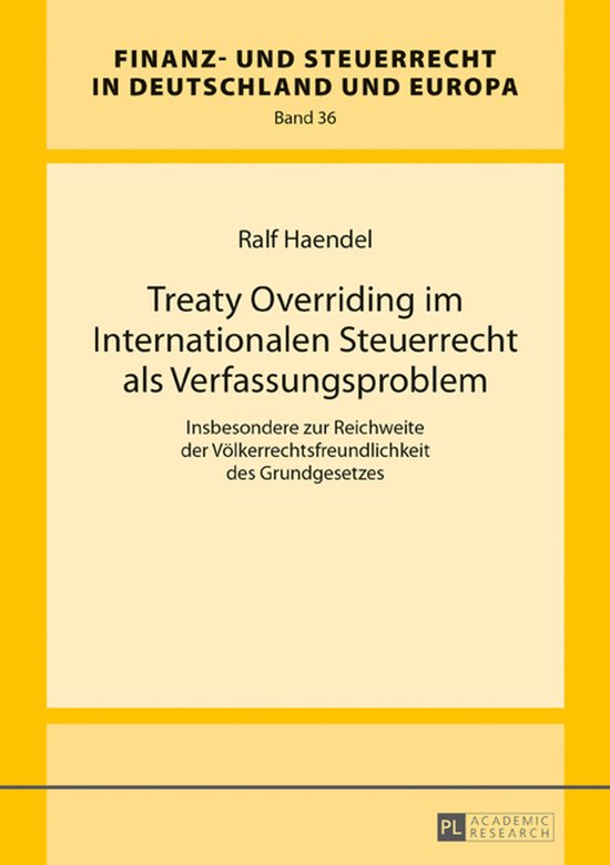 Finanz- und Steuerrecht in Deutschland und Europa 36 - Treat ... - cover