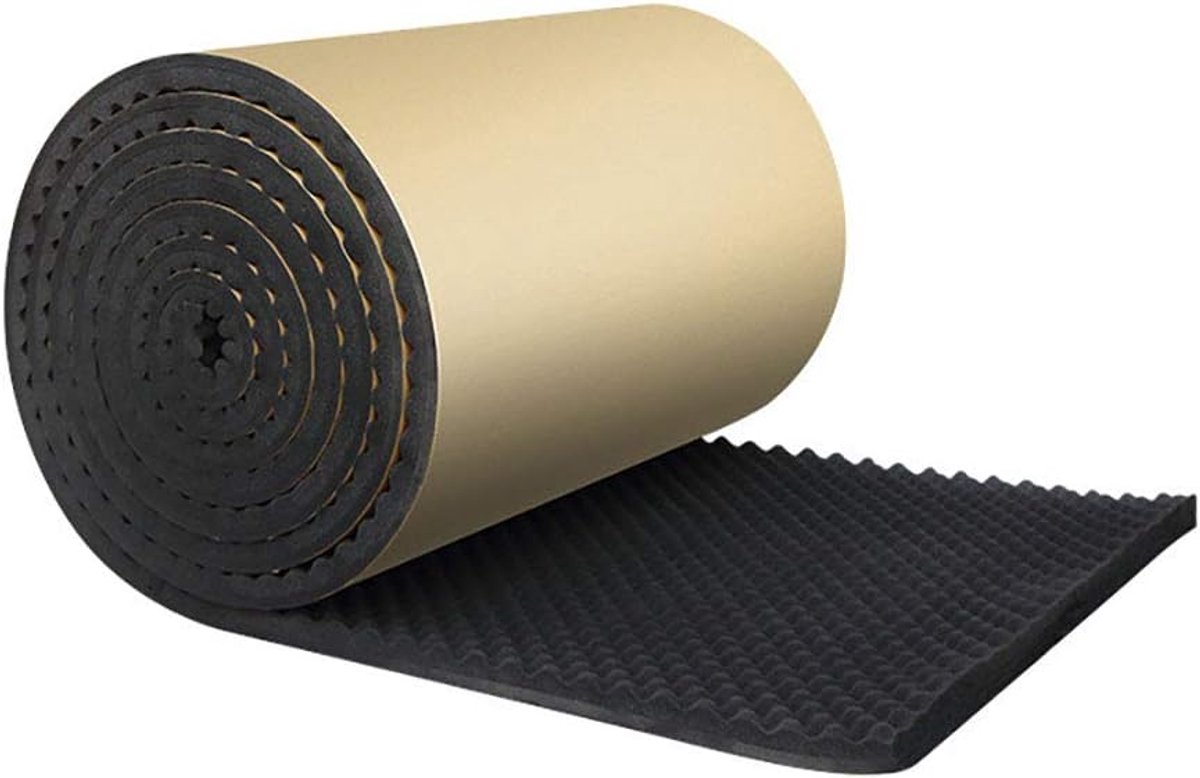 Isolatie Materiaal - Geluidsisolatie Schuim - Auto Geluiddicht Maken - Warmte Weerkaatsend - 100x50x2 cm - Zwart