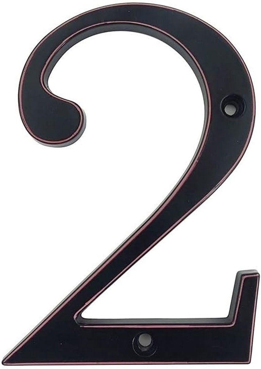 Huisnummer - Deurnummer - Adres Aangeven - Roestvrij - 10 cm Hoog - Zwart