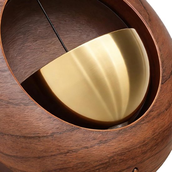 Houten Deurbel - Toegangsherinnering - Bezoekers Melder - Sterke Magnetische Inductie - 75x75x3cm - Walnoot Zwart — afbeelding 2