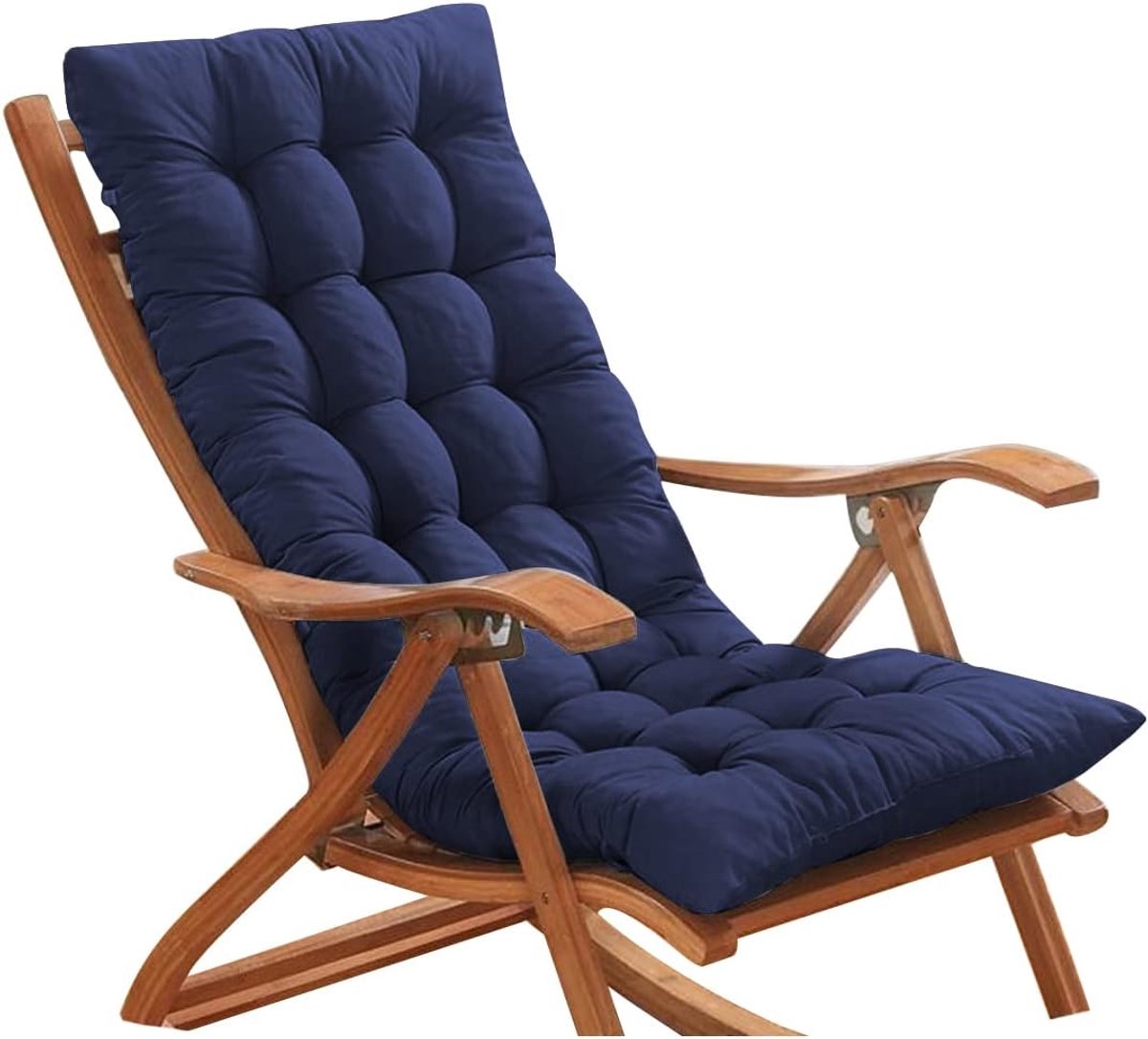 Bankkussen Extra Dik - Tuinstoel Kussen - Buiten Ontspannen - Knoop Beveiligde Gebieden - 140x50cm - Blauw