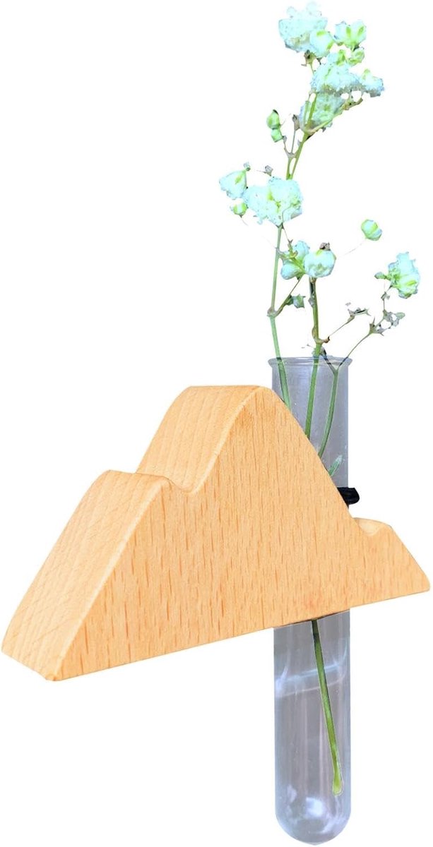 Auto Diffuser Vaas - Luchtverfrisser Ornament - Auto Interieur - Natuurlijk Hout Design - 10.49 x 10.39 cm - Houtkleur