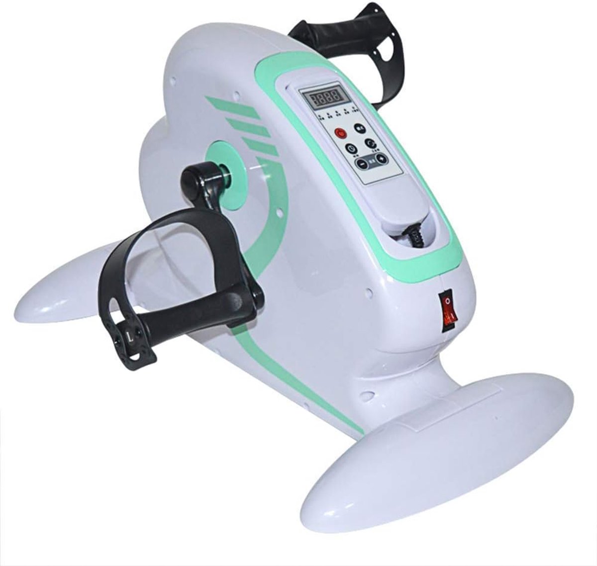 Mini Pedaaloefenaar - Draagbare Fiets - Arm en Been Training - 12 Snelheden Verstelbaar - 5 kg - Wit