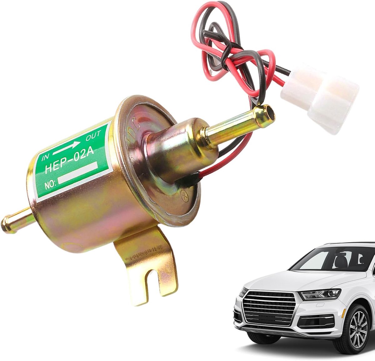 Elektrische Oliepomp - Inline Pomp - Motor Onderhoud - Efficiënte Smering - 12V - Goud