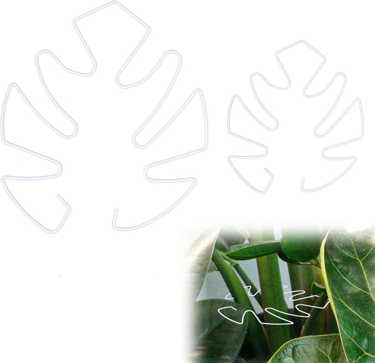 2 Stuks Monstera Blad Plant Steun, Ideale Ondersteuning voor Klimplanten, Stabilisatie en Groei van Bloeiende Planten