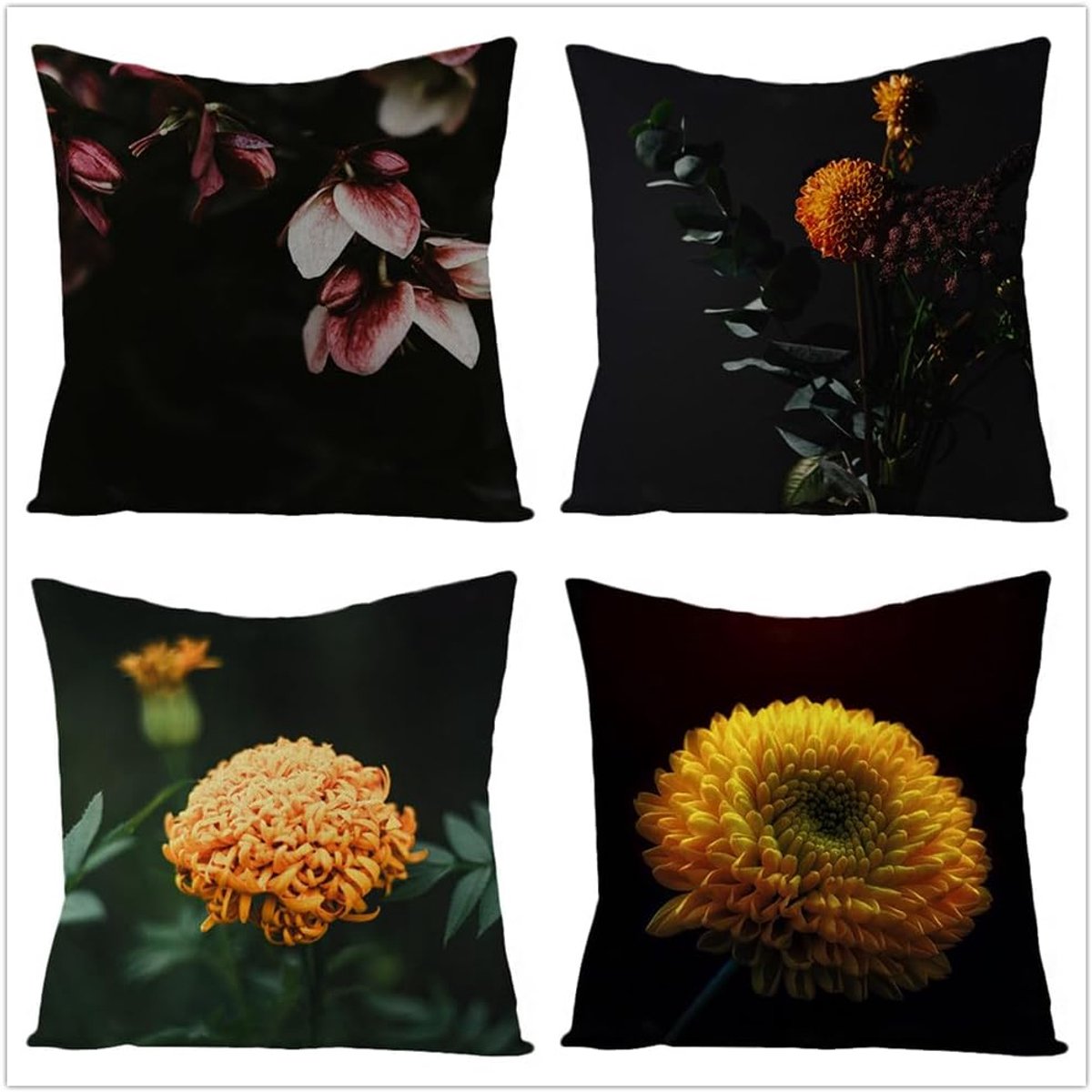 Kussenhoezen Set - Decoratieve Hoezen - Bank Decoratie - Verborgen Rits - 60 x 60 cm - Roz