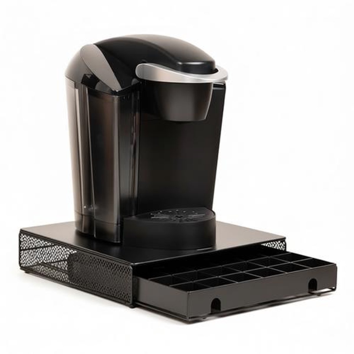 BILMU Koffiepadlade, 36 Pads, Metalen Houder voor Koffiezetapparaat, Zwart