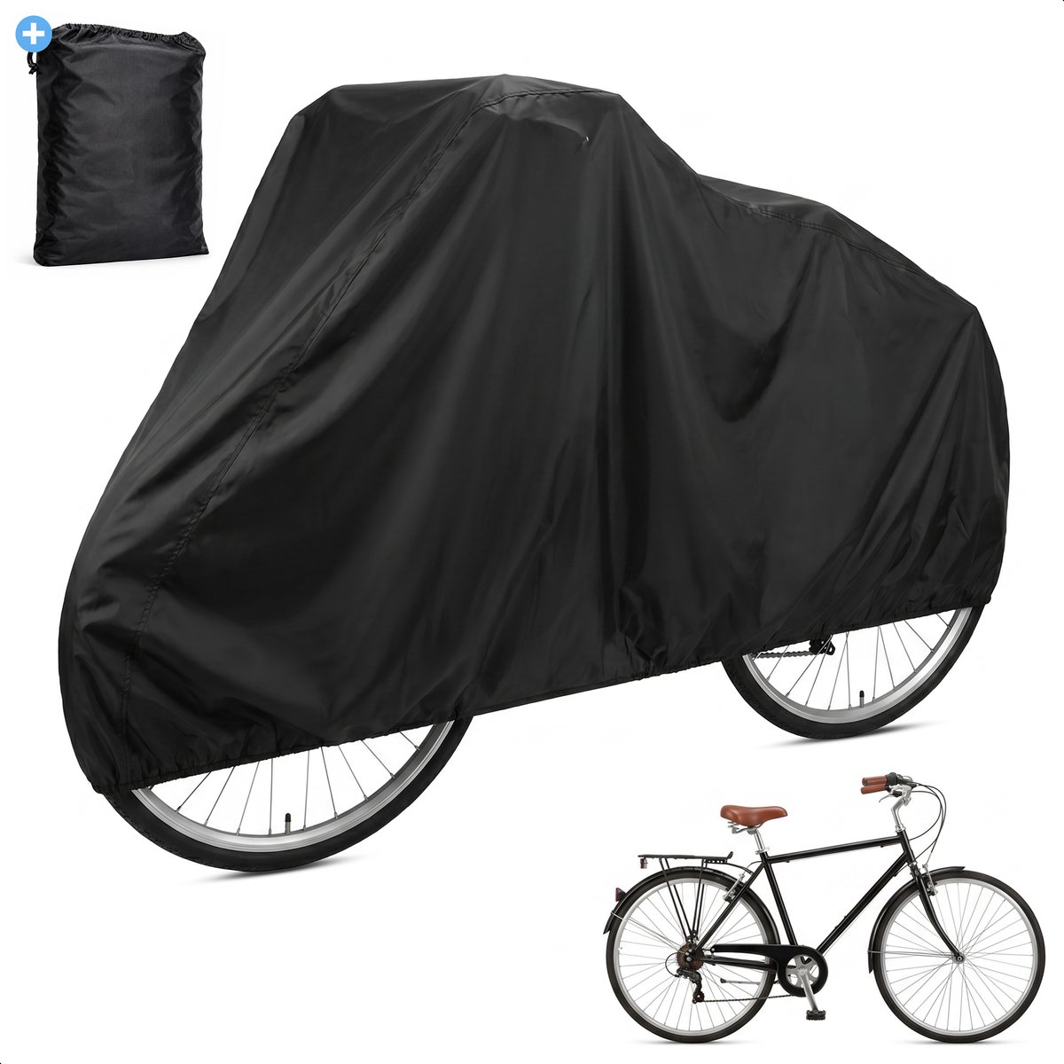 Fietshoes voor 1 fiets - Waterbestendig - Beschermhoes - Hoezen - Regenhoes - Cover - Zwart - Extra sterk - Luft