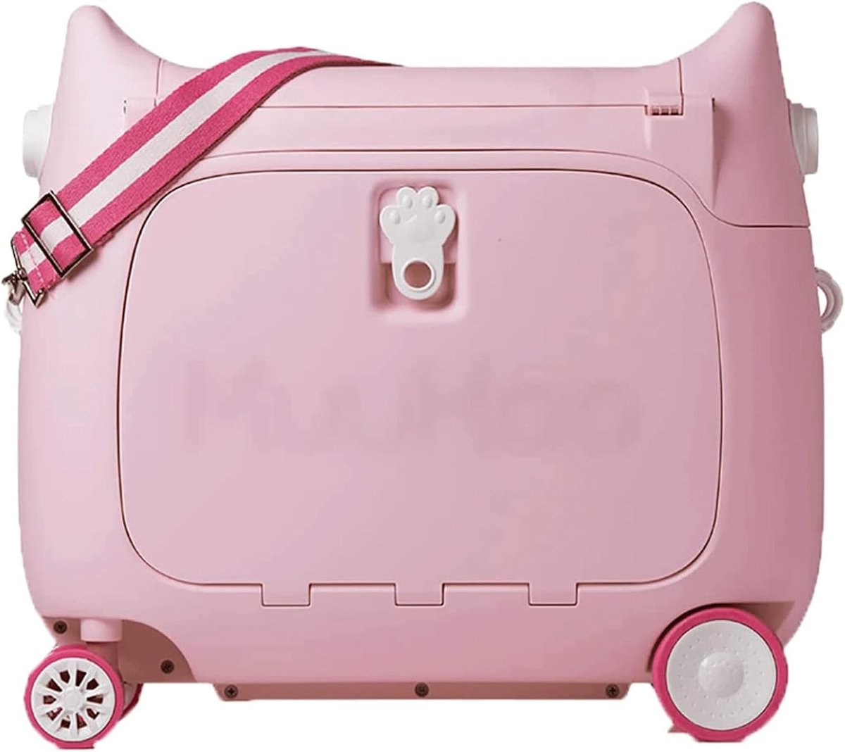Kinder Koffer - Reisbedje Rijspeelgoed - Comfortabel Reizen - In Seconden Bed - 50 cm - Roze