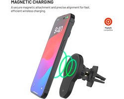 FIXED MagClick 2 Qi2 Draadloze Autohouder – 15W MagFast Charging met MagSafe – Magnetische Smartphone Houder