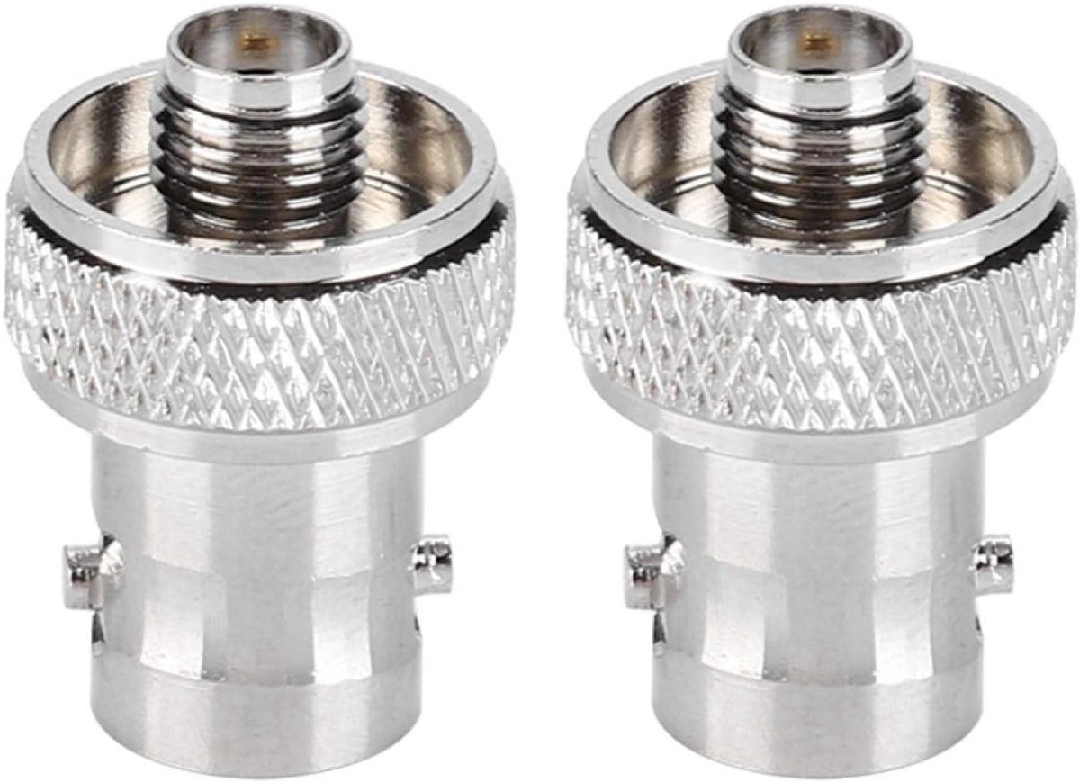 SMA Female naar BNC Female Adapter, 2 Stuks, Geschikt voor RF Verbindingen en Antenne-installaties