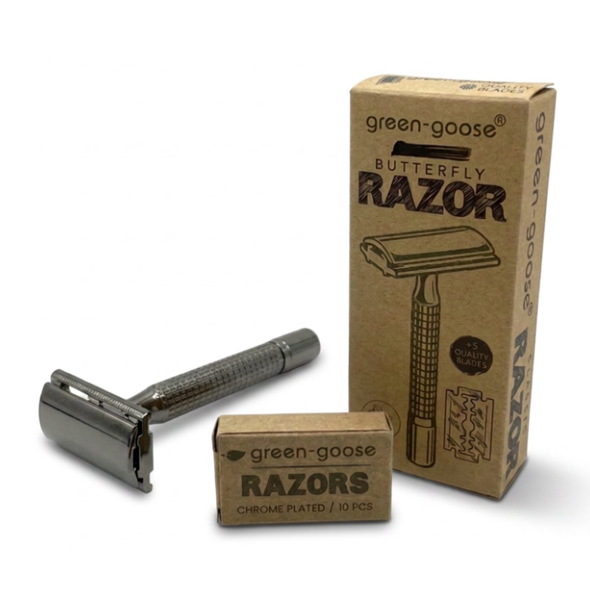 Safety Razor +10 gratis scheermesjes - Black Edition - Scheermes Voor Vrouwen - Zwart - Dubbelzijdig scheermes Voor Venus - Oksels - Benen