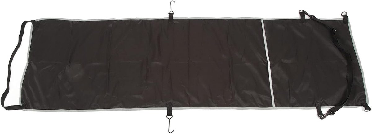 Vliegtuig Voetsteun Hangmat - Reisvoetsteun Stoelhoes - Comfortabel Reizen - Ergonomisch Ontwerp - 141 x 41 cm - Zwart