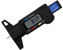 Digitale Dieptemeter - Bandenspanning meter - Banden Inspectie - Hoge Precisie - 0-25.4 mm - Zwart