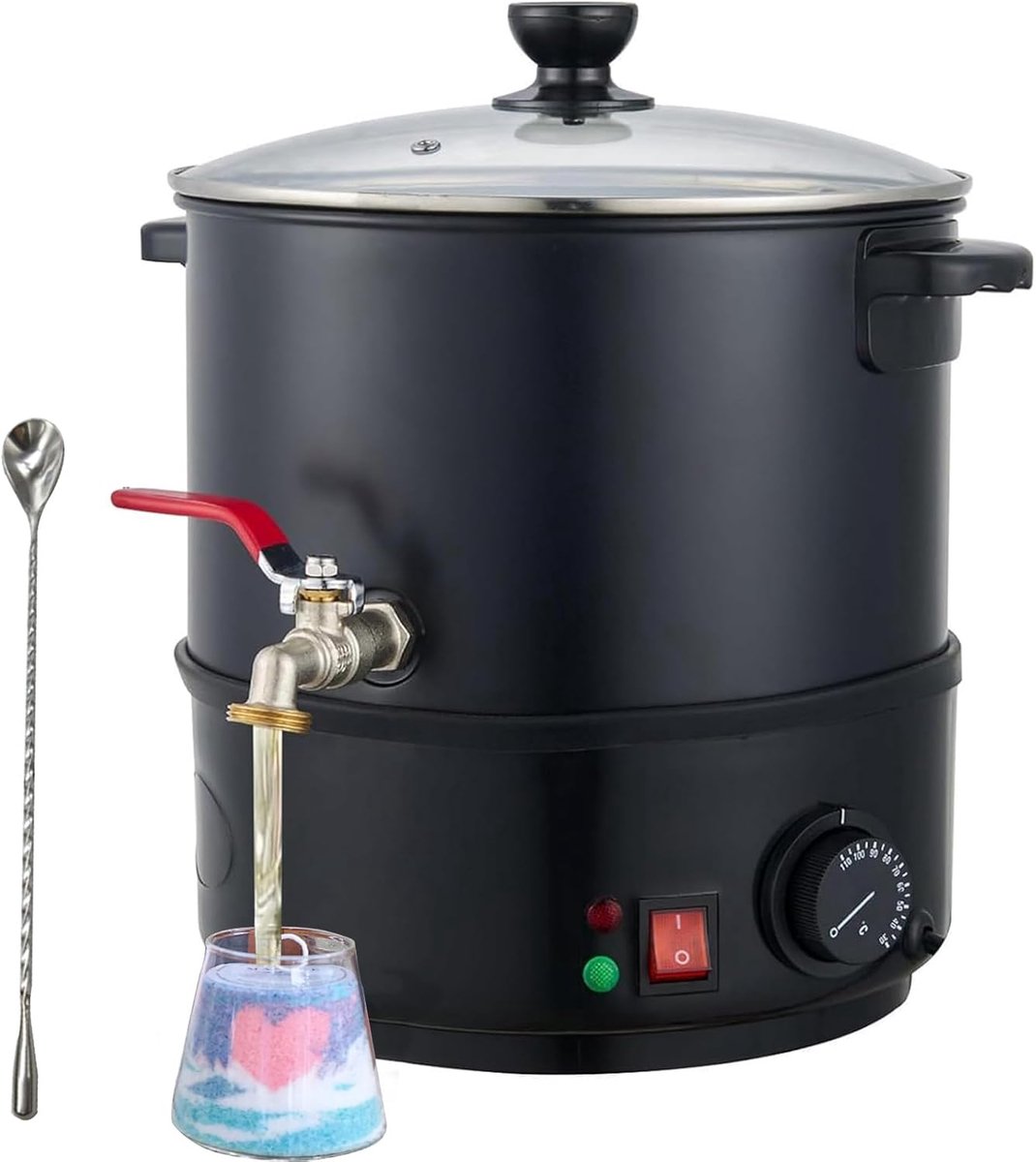 Wax Smelter - Kaarsen Smelter - Kaarsen Maken - Snelle Verwarming - 10L - Zilver