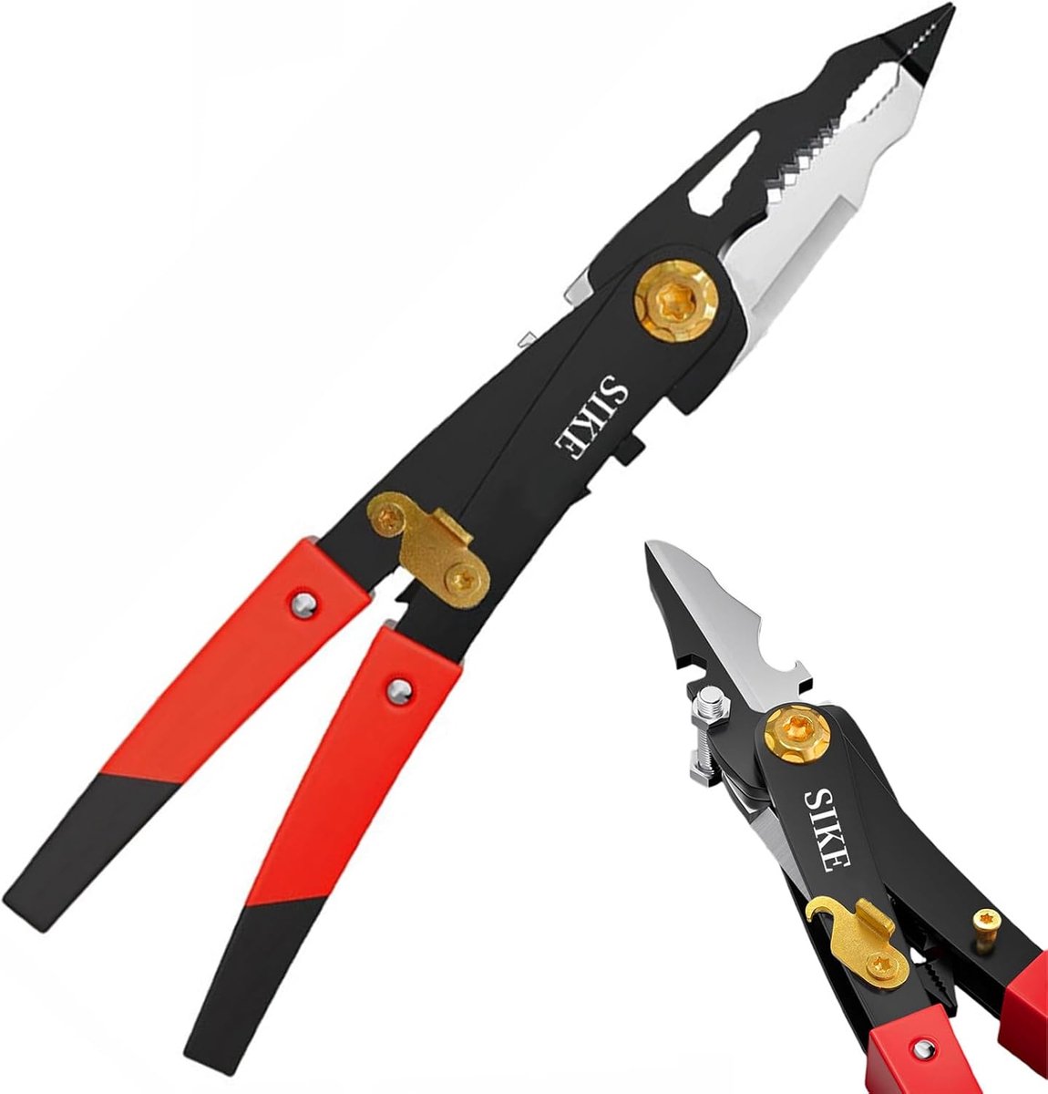 Kabel Striptang - Draad Stripper - Elektrisch Werk - Multifunctioneel Gereedschap - 23 cm - Zwart