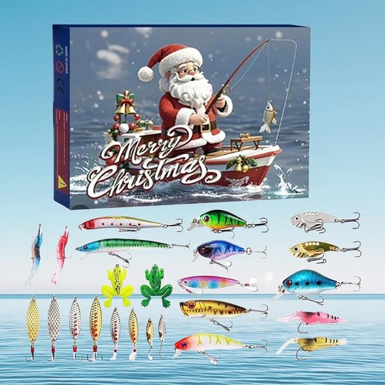 Adventskalender Vissen - Kerst Kalender - Vissers Verrassen - Realistische Kunstaas Set - 24 Dagen - Niet gespecificeerd — afbeelding 4