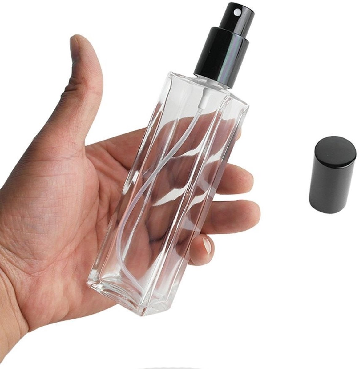 Dailygoods- Parfumfles Navulbaar 30ML - Verstuiver Fles - Glas - Reizen - Spuitpomp - Eenvoudig Bijvullen - Ideaal voor Parfummonster