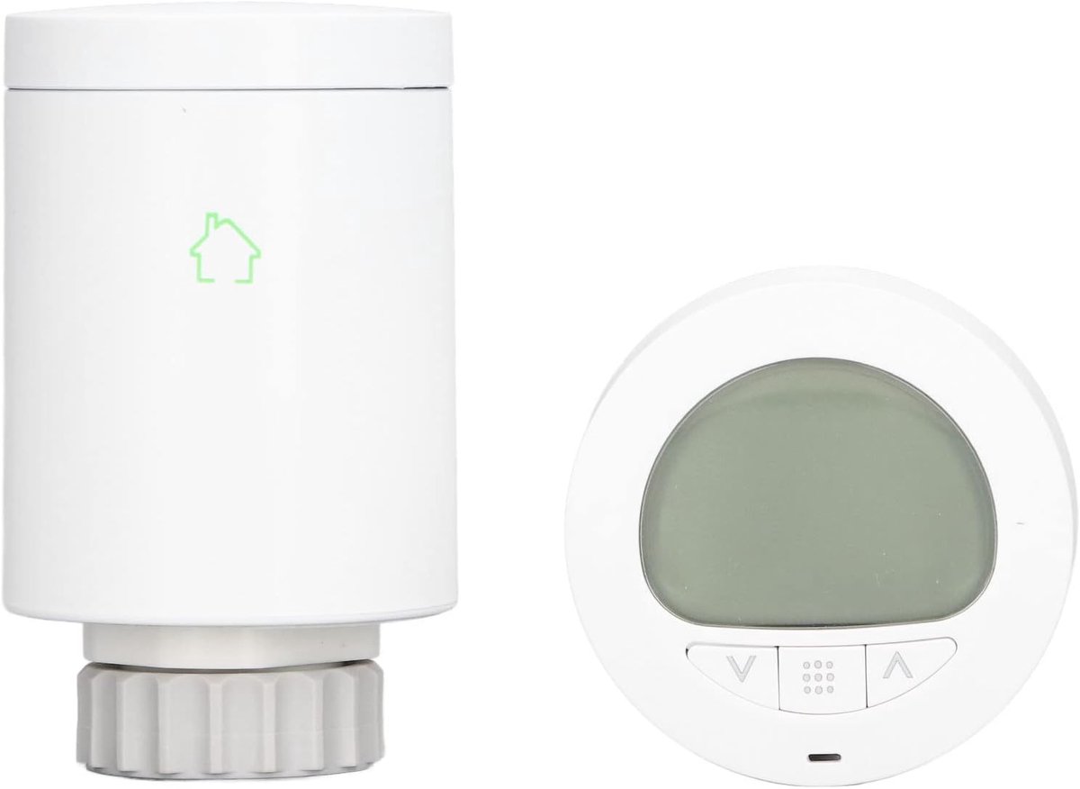 Slimme Thermostaat Kraan - Digitale Radiatorregelaar - Energie Besparen - Draaibaar Scherm - M30 x 15 mm - Wit