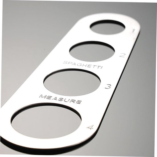 Pastameter - Noedelmeter Portie - Porties Afmeten - Roestvrij Staal - 18 x 6 cm - Zilver — afbeelding 4